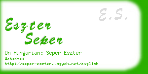 eszter seper business card